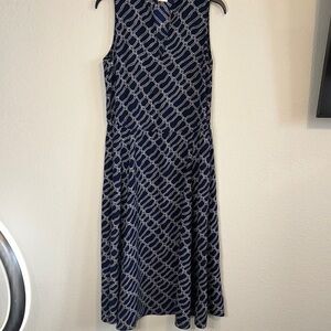 Elegant Navy Blue‎ Sleeveless Dress